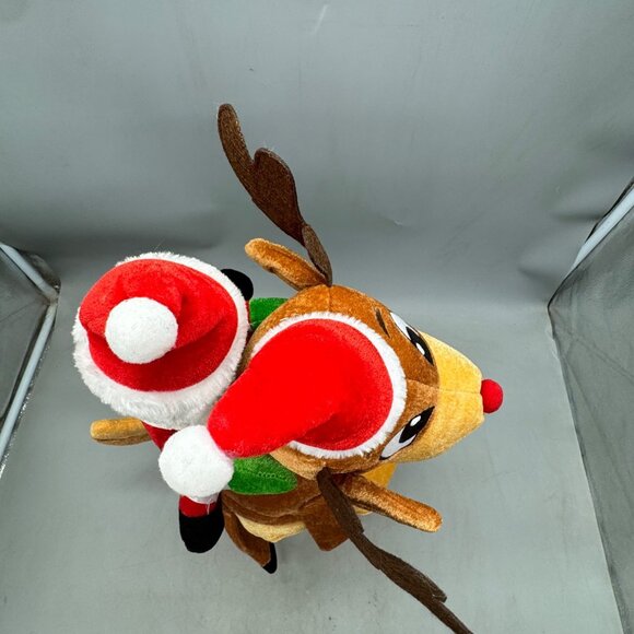 Toyland Santa & Reindeer Plush  Santa Riding Rudolph Costume Hat One Size READ - Picture 5 of 6